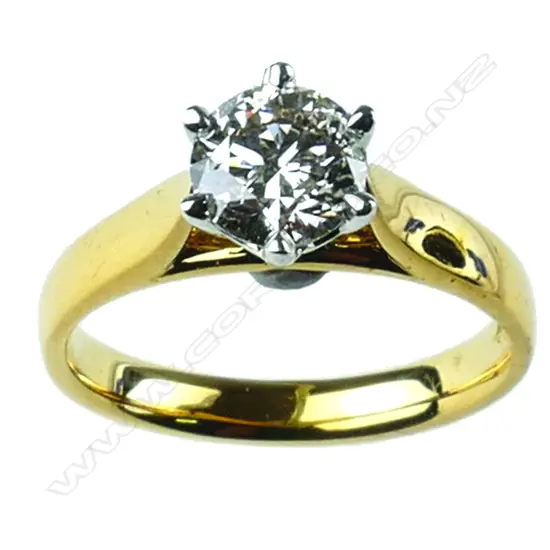 An 18ct gold and diamond solitaire ring