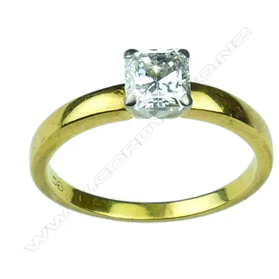 An 18ct gold and diamond solitaire ring