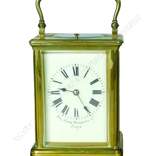 A good French brass cased repeating carriage clock