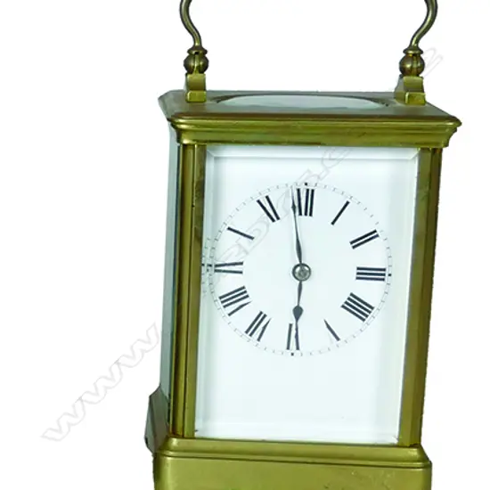 A good French brass cased carriage clock