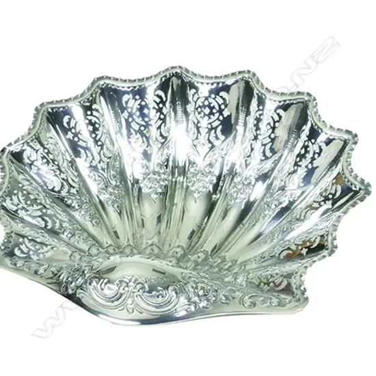 A Victorian silver large bonbon dish