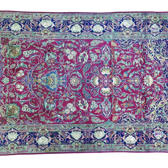 A fine quality semi antique hand hand knotted American Saruq rug