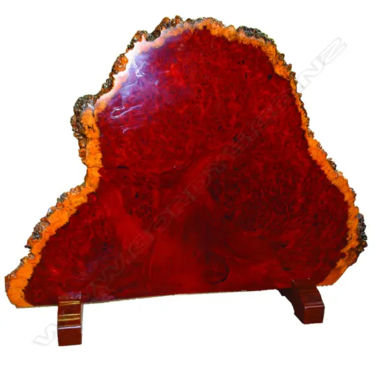 A mid-20thC Burmese rosewood burr slab room stand