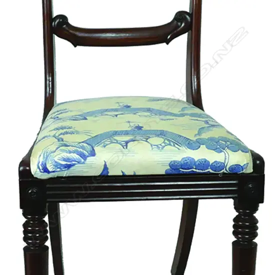 A set of eight William IV bar-back dining chairs