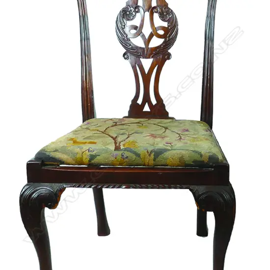 A Chippendale mahogany side chair