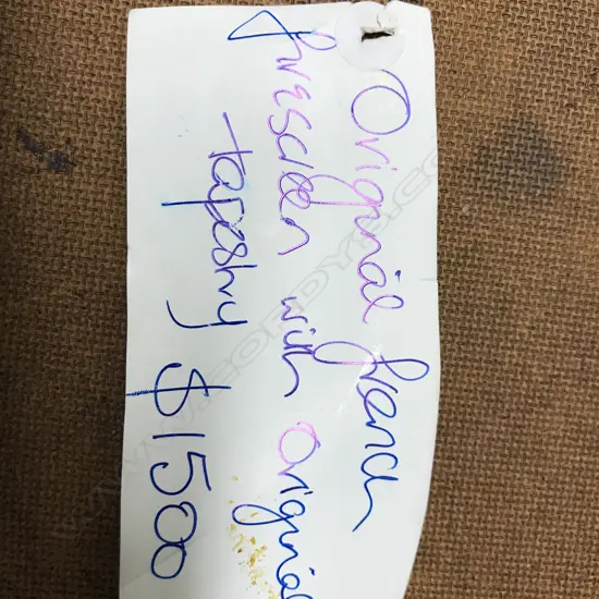 A French carved oak framed 19thC firescreen