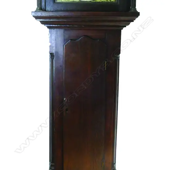 A late Georgian oak long case clock