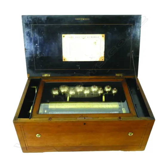 A Victorian Swiss Revine cylinder Music box