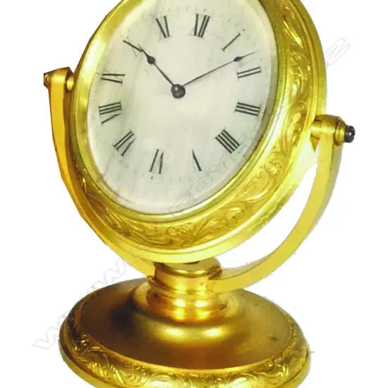An early 20thC ormolu desk clock