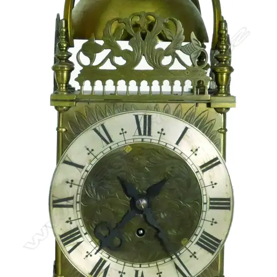 A lantern style mantel clock of large proportions