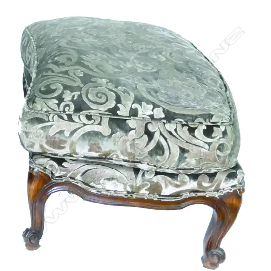 A pair of French style ottoman stools