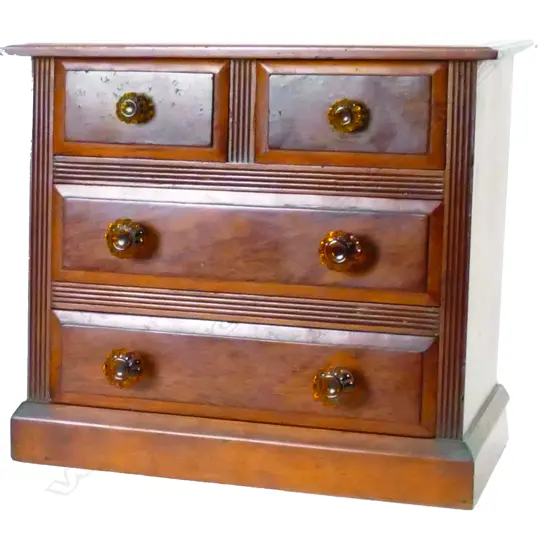 A N.Z. native timber miniature chest of drawers