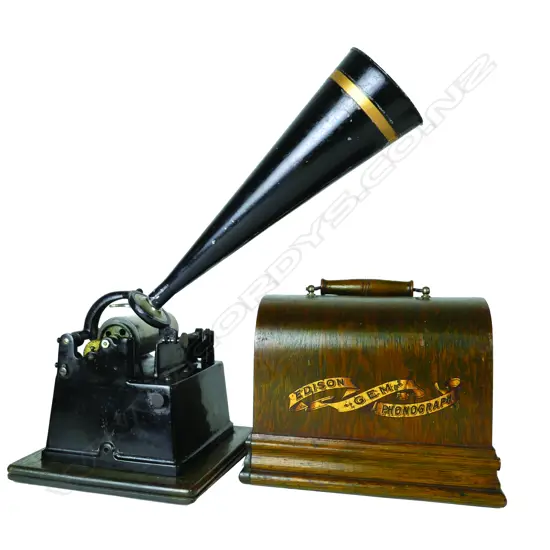 A vintage Edison 'Gem' cylinder phonograph