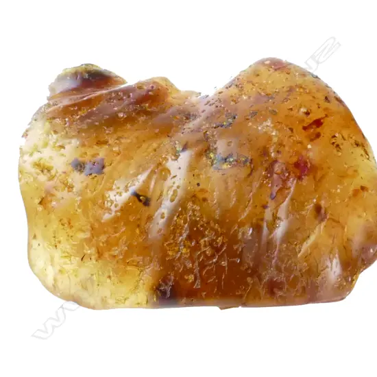 A piece of polished N.Z. kauri gum