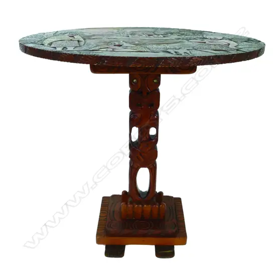 Jane Brenkley Maori carved design side table