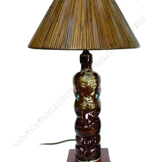 A vintage Titoki liqueur bottle lamp