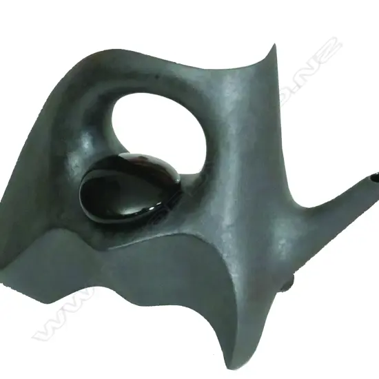 Rick Rudd hand-built black terracotta clay teapot