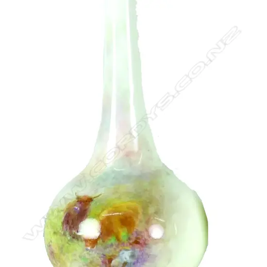 A Royal Worcester hand painted specimen vase with Highland cattle by Stinton