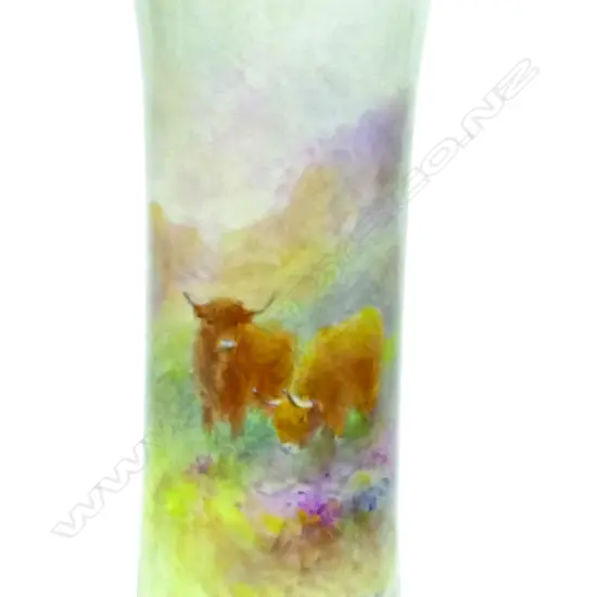 A small Royal Worcester trumpet shaped vase