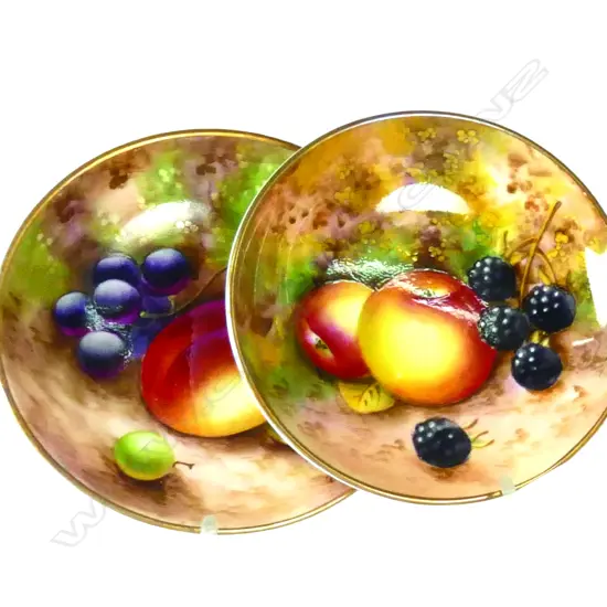 Two small Royal Worcester saucer dishes