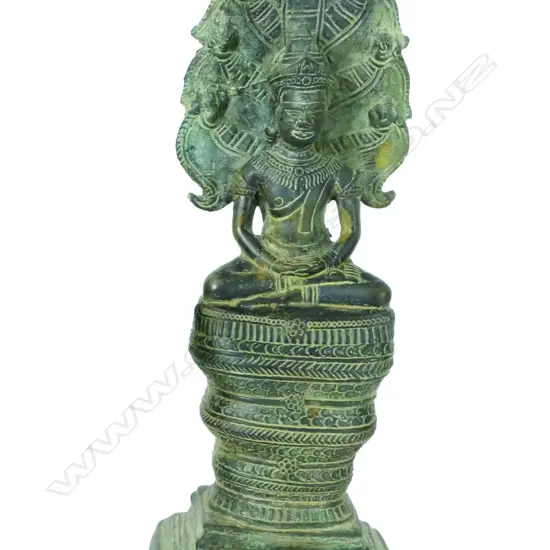 A Khymer bronze Buddha statuette