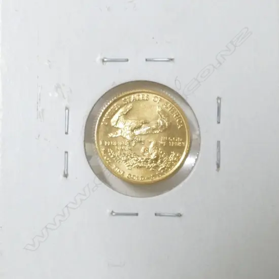 A 1986 U.S.A. $5 gold eagle coin