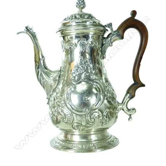 A George III silver coffee pot