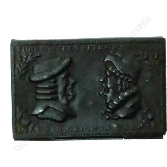 An uncommon tin vesta box