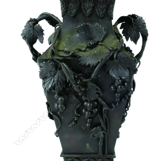 A Japanese bronze vase