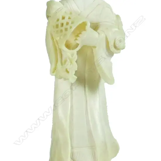 A Chinese carved ivory figure of a female deity