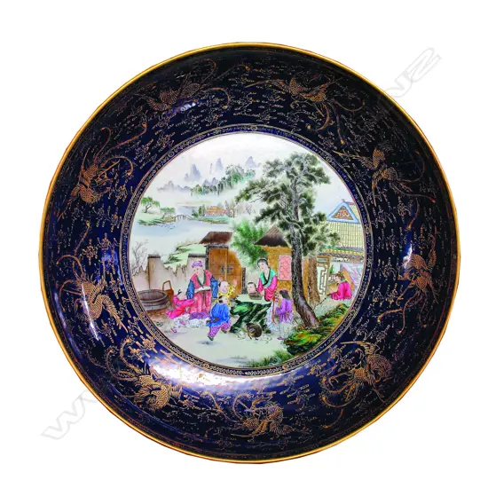 A massive Chinese porcelain shallow bowl