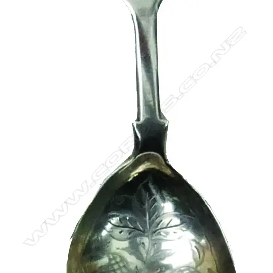 A William IV silver fiddle pattern caddy spoon
