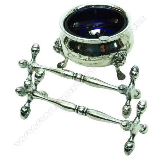 A pair silver knife rests