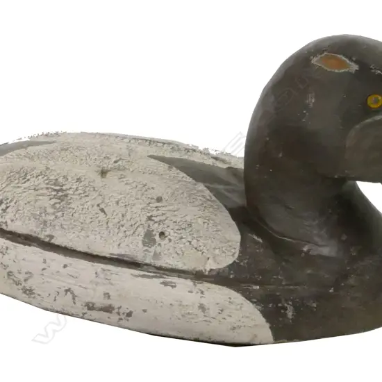 A large c.1930 Bluebill wooden duck decoy
