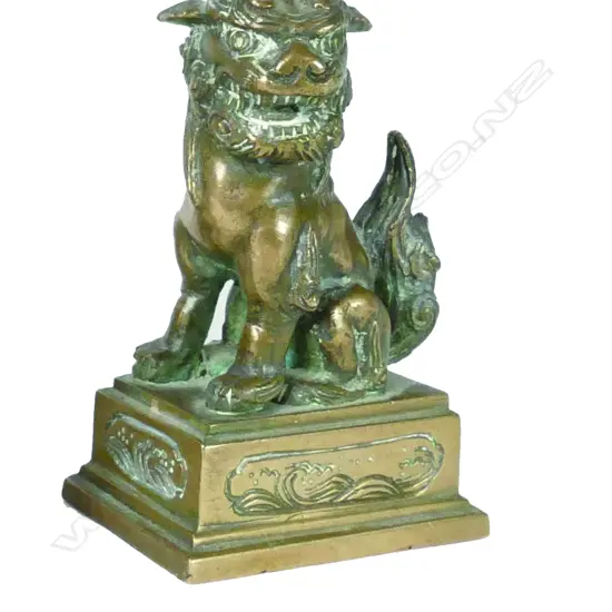 A Japanese small  bronze shishi from the Nogawa workshop