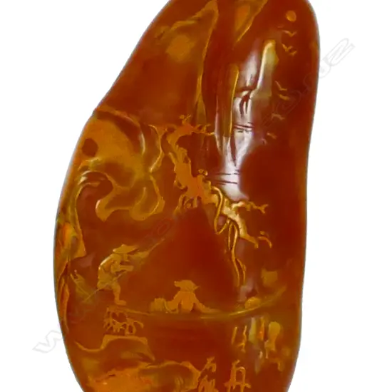 A Chinese Tianhuang yellow stone fingering piece