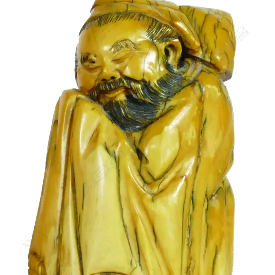 An old Chinese carved mammoth ivory figure