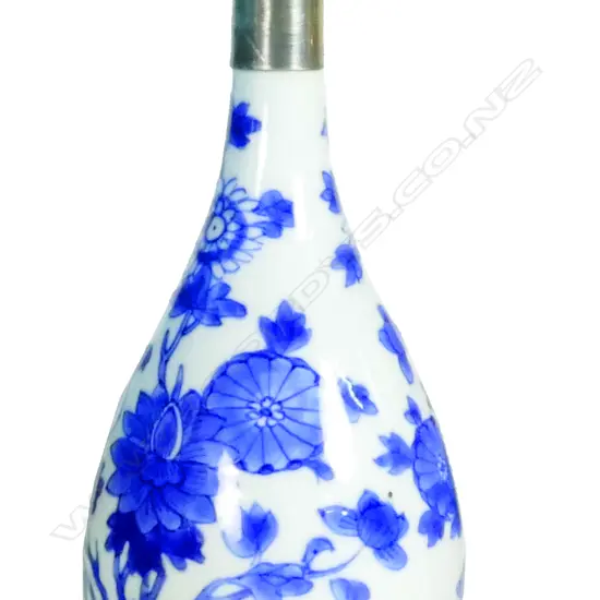 An old Chinese blue and white Chinese vase