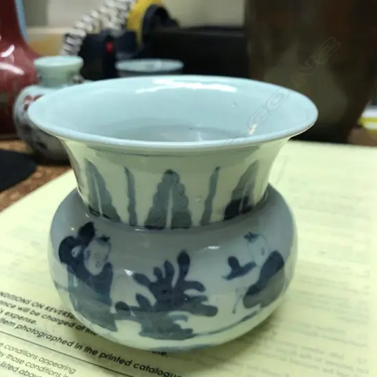 A Chinese blue and white small vase