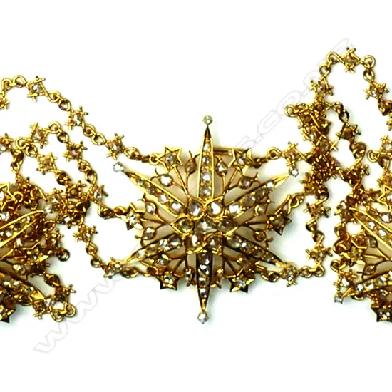 A 20-21ct. yellow gold and diamond brooch set