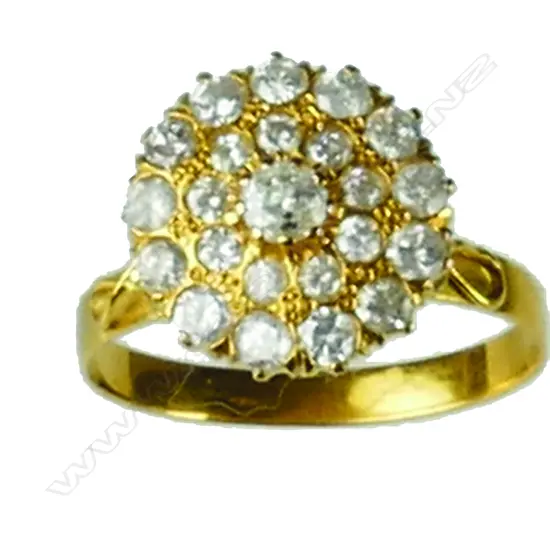 A 20ct gold and diamond cluster ring