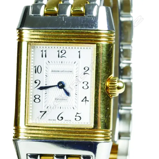 A lady's Jaeger-LeCoultre Bi-metal Reverso wristwatch