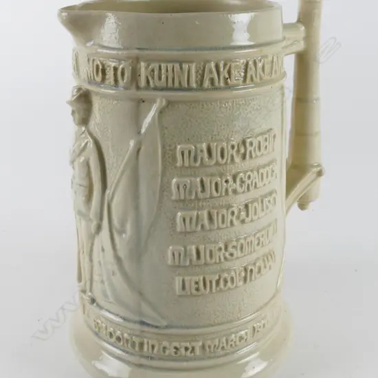 A rare Peter Hutson & Co. pottery commemorative Boer War jug (1899-1902)
