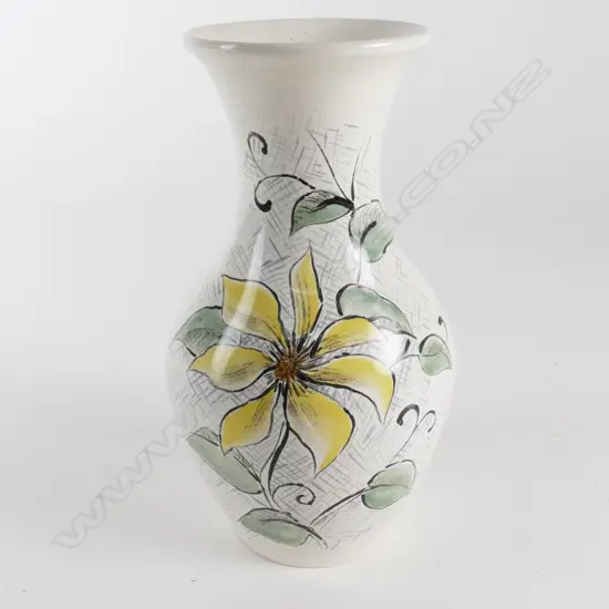 Crown Lynn Hand Crafted baluster vase