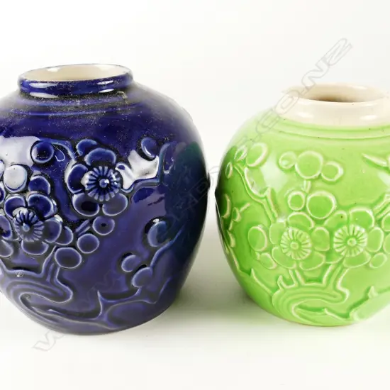 Two Crown Lynn ginger jars