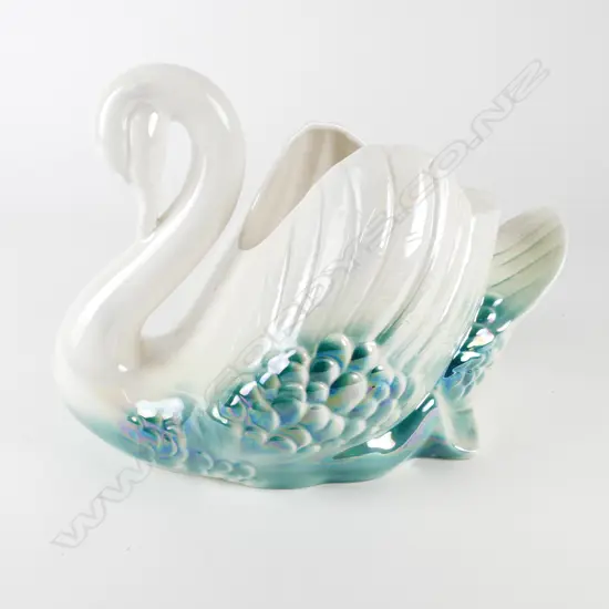 Crown Lynn large lustre glazed swan