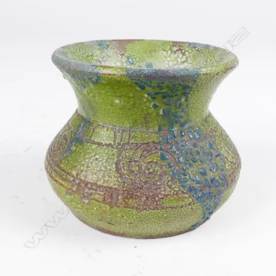 A small Briar Gardner Maori decorated vase