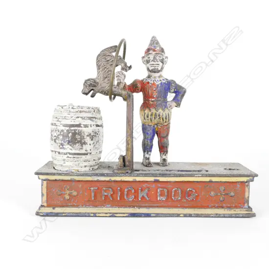A Victorian cast iron Trick Dog bank