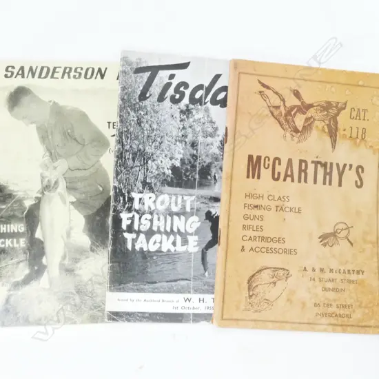 Three trout fishing catalogues