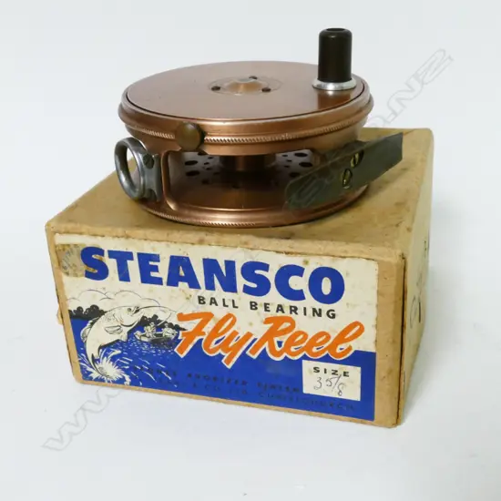 An E.J. Brown 3⅝" trout reel